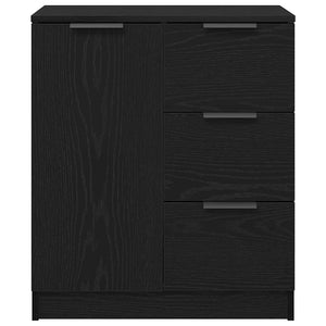 Credenza con cassetto Nero 60 x 30 x 70 cm Legno multistrato 862737