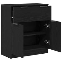 Credenza con cassetto Nero 60 x 30 x 70 cm Legno multistrato 862738