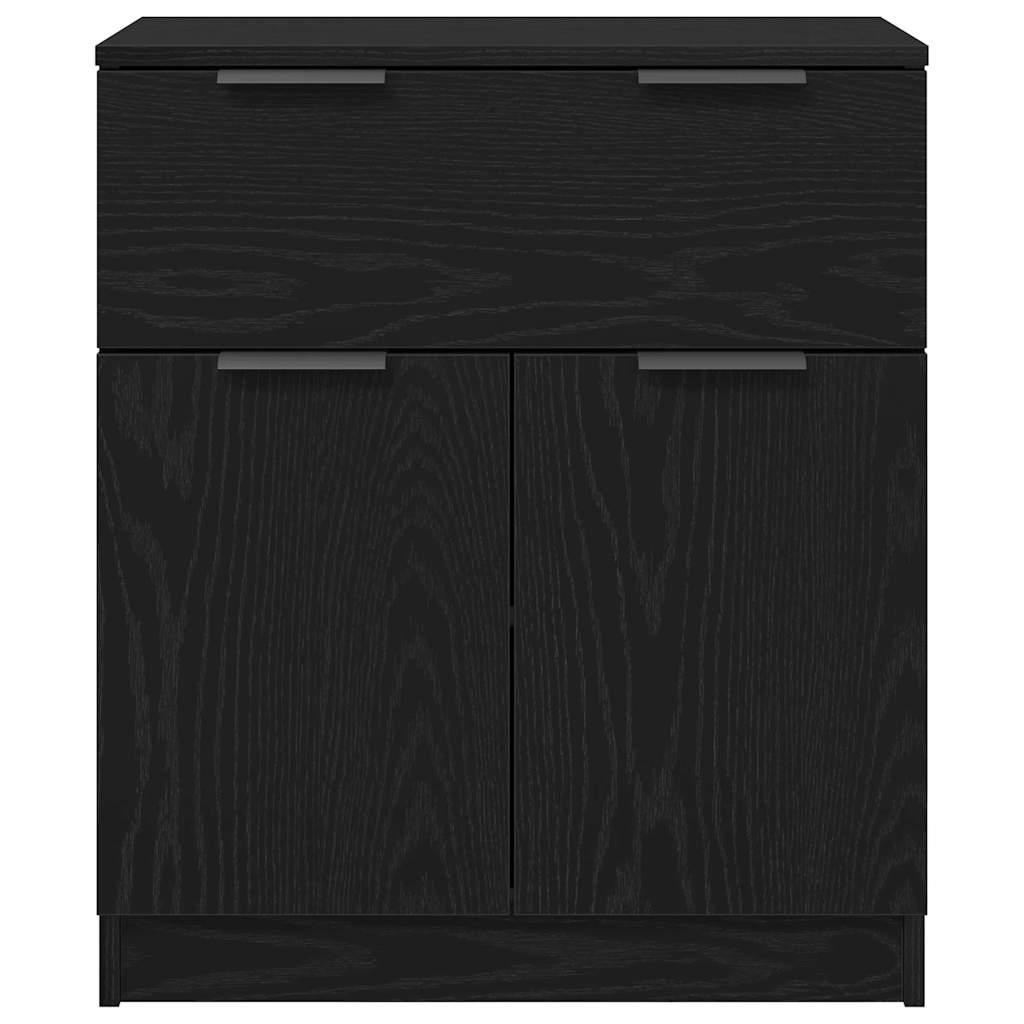 Credenza con cassetto Nero 60 x 30 x 70 cm Legno multistrato 862738
