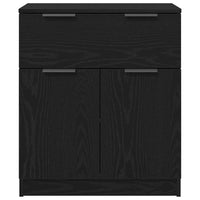 Credenza con cassetto Nero 60 x 30 x 70 cm Legno multistrato 862738