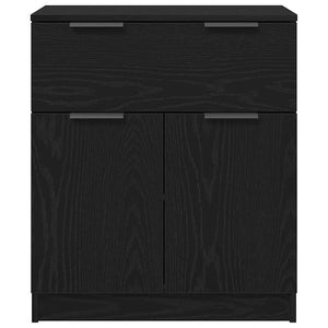 Credenza con cassetto Nero 60 x 30 x 70 cm Legno multistrato 862738