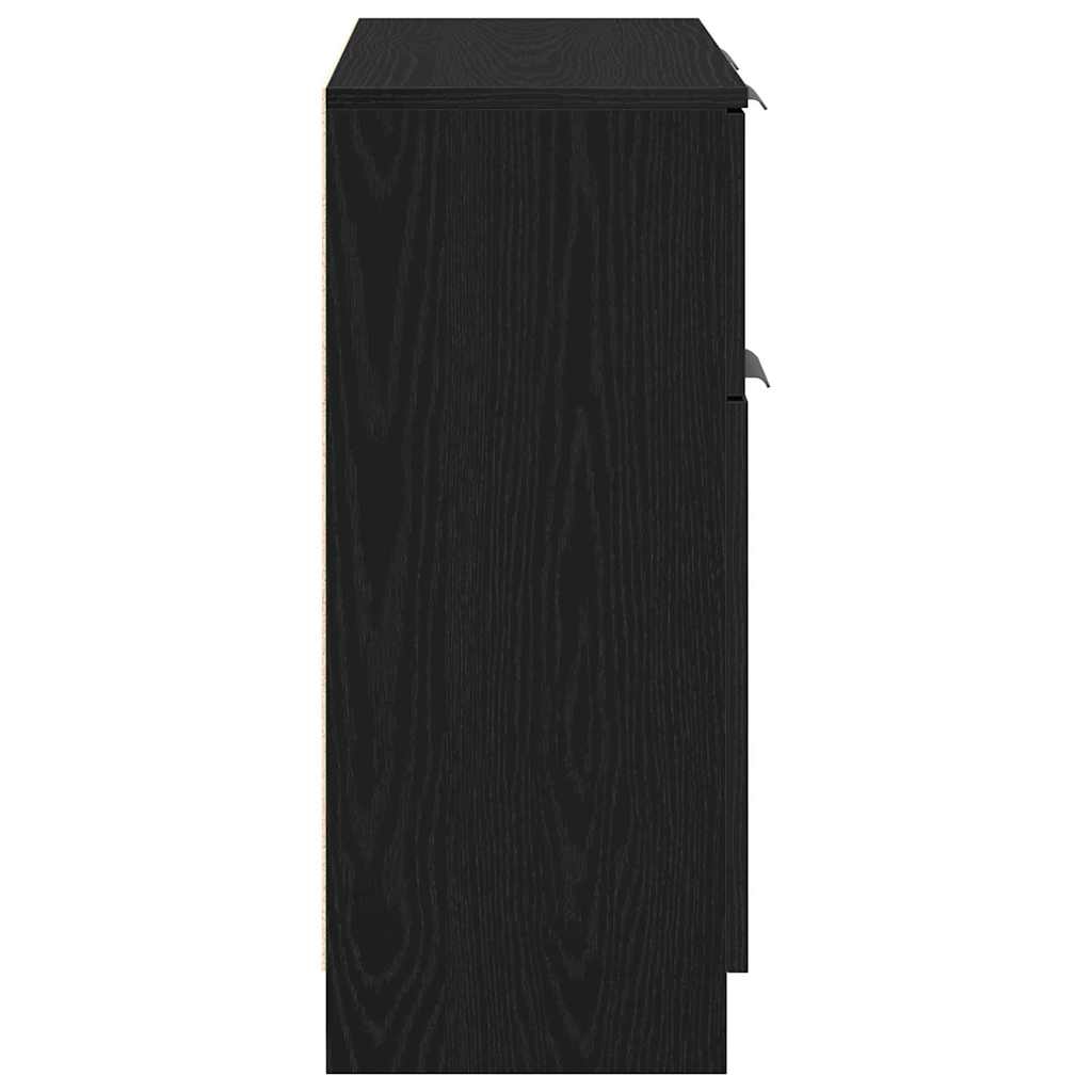 Credenza con cassetto Nero 60 x 30 x 70 cm Legno multistrato 862738