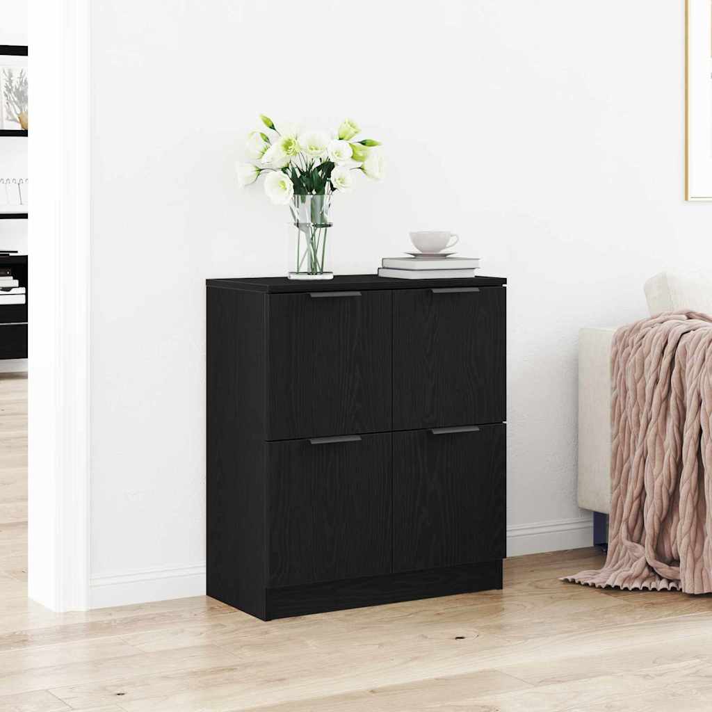 Credenza Nero 60 x 30 x 70 cm Legno multistrato 862739