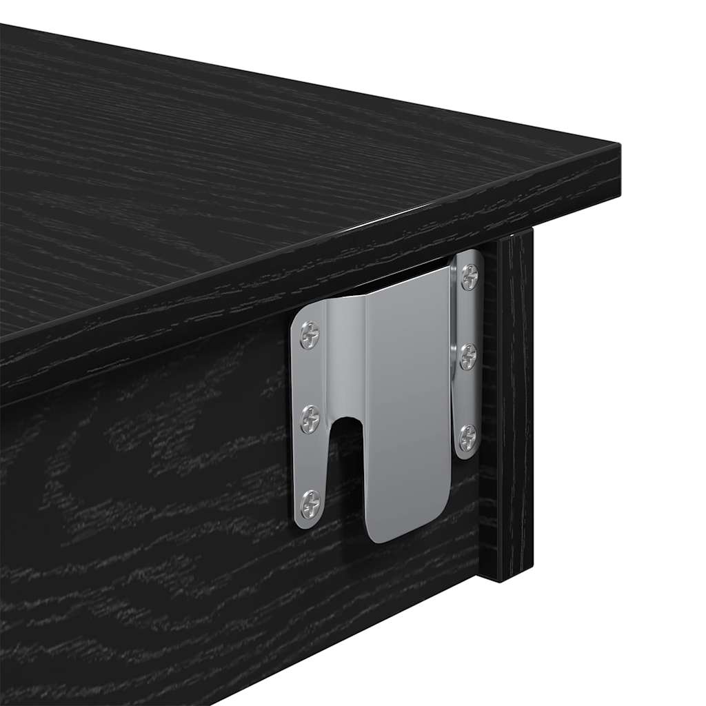 Tavolo Bar da Parete Rovere nero 102 x 55 x 103.5 cm 862748