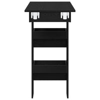 Tavolo Bar da Parete Rovere nero 102 x 55 x 103.5 cm 862748