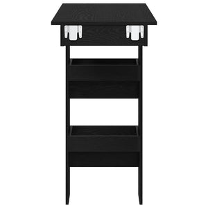 Tavolo Bar da Parete Rovere nero 102 x 55 x 103.5 cm 862748