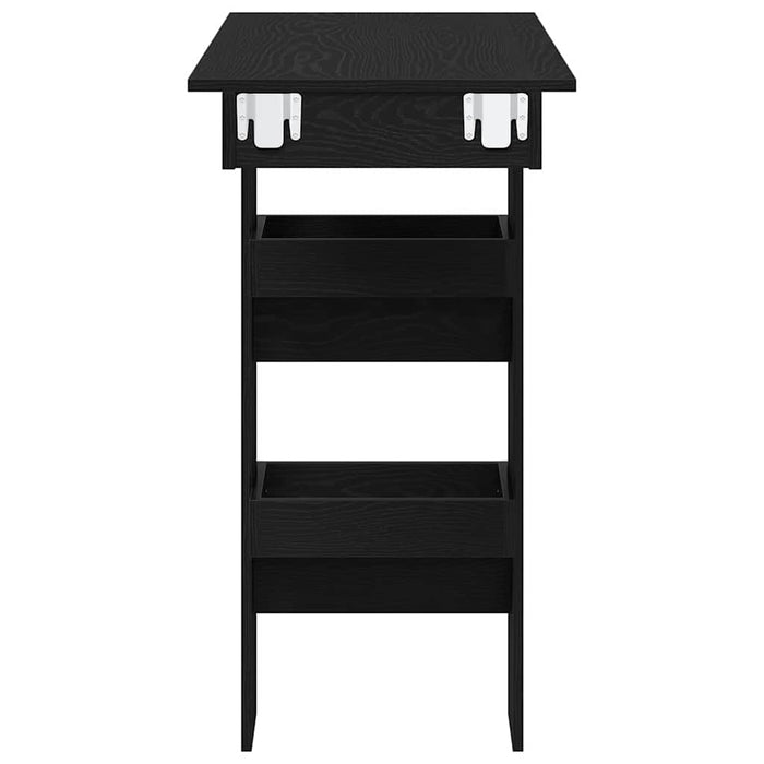 Tavolo Bar da Parete Rovere nero 102 x 55 x 103.5 cm 862748