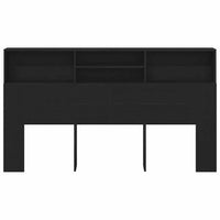 Testata del letto con testiera Rovere Nero 180 x 19 x 103,5 cm 862754