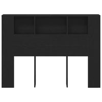 Testata del letto-Testiera con Contenitore Rovere Nero 140 x 19 x 104,5 cm