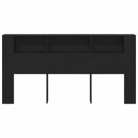 Testata del letto Rovere nero 200 x 18,5 x 104,5 cm 862760