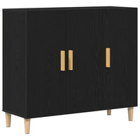 Credenza Nero 90 x 34 x 80 cm Legno multistrato 862761