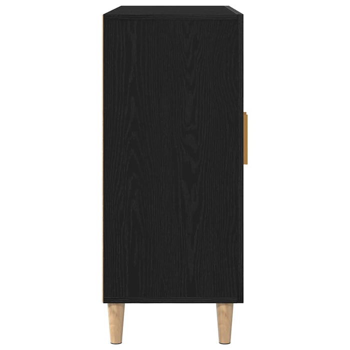 Credenza Nero 90 x 34 x 80 cm Legno multistrato 862761