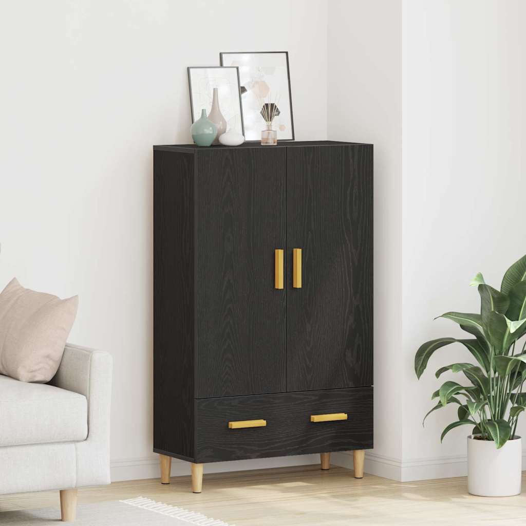 Credenza con cassetto Nero 70 x 31 x 115 cm Legno multistrato 862763