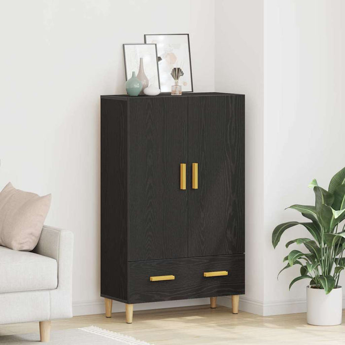 Credenza con cassetto Nero 70 x 31 x 115 cm Legno multistrato 862763