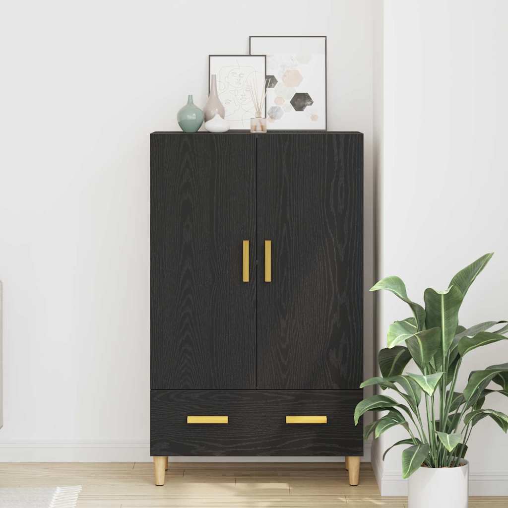 Credenza con cassetto Nero 70 x 31 x 115 cm Legno multistrato 862763