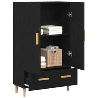 Credenza con cassetto Nero 70 x 31 x 115 cm Legno multistrato 862763