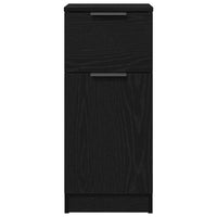 Credenza 2 pz-Set di 2 Buffet-Armadio da cucina Rovere Nero 30 x 30 x 70 cm Legno multistrato 806445