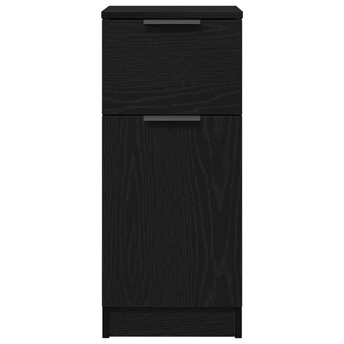 Credenza 2 pz-Set di 2 Buffet-Armadio da cucina Rovere Nero 30 x 30 x 70 cm Legno multistrato 806445