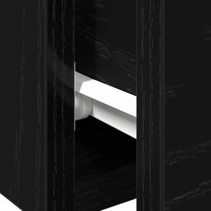 Armadietto a muro con cassetto Rovere nero 102 x 30 x 20 cm 862777