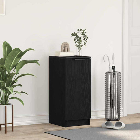 Mobile per scarpe con lo scaffale Rovere nero 29.5 x 35 x 70 cm 862778