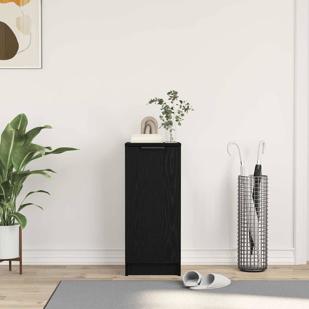 Mobile per scarpe con lo scaffale Rovere nero 29.5 x 35 x 70 cm 862778