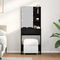 Tavolo da Trucco Rovere nero 60 x 40 x 140 cm Legno multistrato 862780