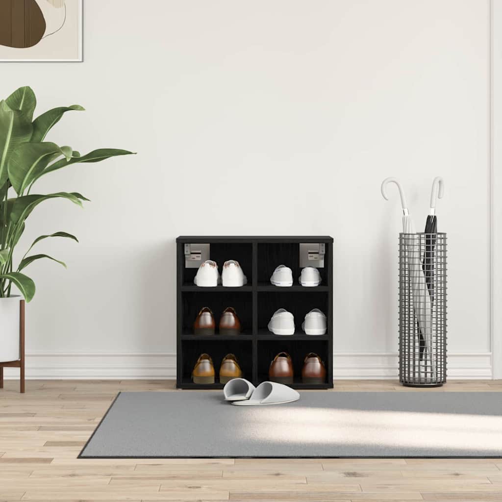 Scarpiera Rovere nero 52 x 30 x 50.5 cm Legno multistrato 862789