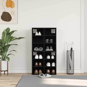 Scarpiera  - Set di 2 in rovere nero - 52,5 x 30 x 50 cm 862790