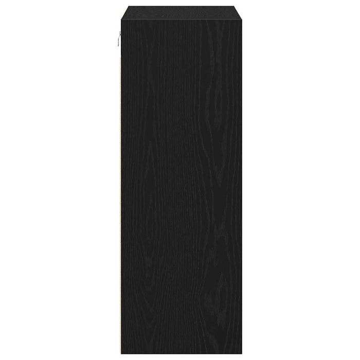 Armadio da Muro Appeso Rovere Nero 69.5 x 32.5 x 90 cm 862794