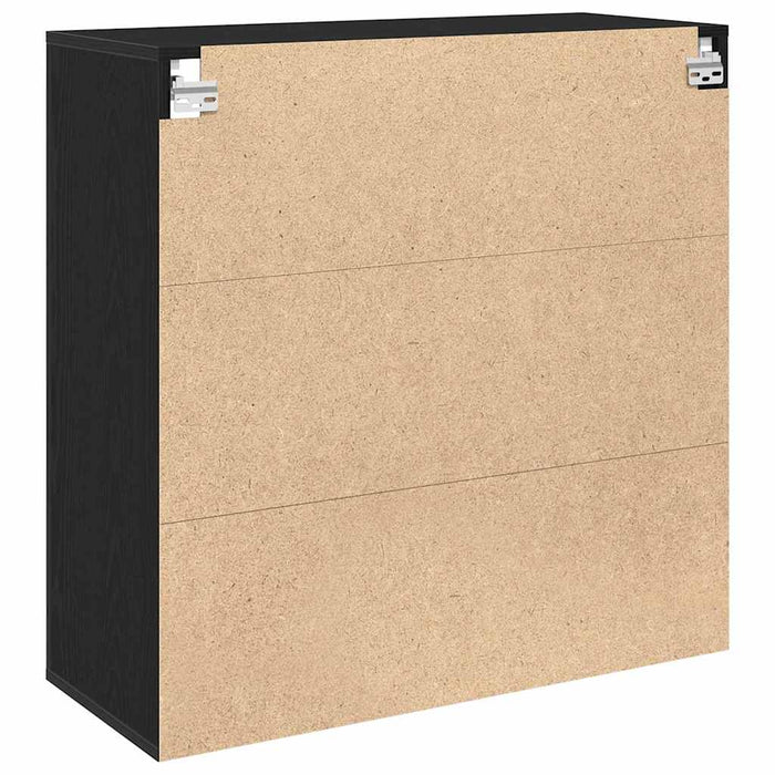 Armadietto a muro Rovere nero 80 x 33 x 80 cm Legno multistrato 862803