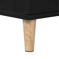 Mobiletto da Bagno con lo scaffale Rovere Nero 30 x 30 x 100 cm 862807