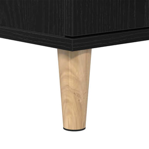 Mobiletto da Bagno con lo scaffale Rovere Nero 30 x 30 x 100 cm 862807