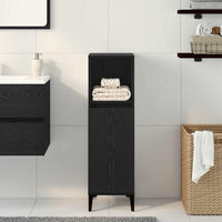 Mobile da Bagno Rovere nero 30 x 30 x 100 cm Legno multistrato 862808