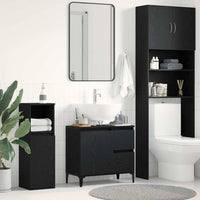 Mobile da Bagno Rovere nero 65 x 33 x 60 cm Legno multistrato 862812