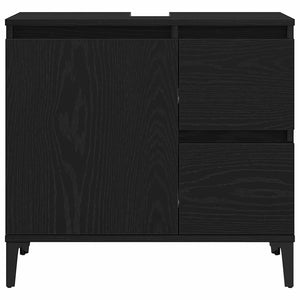 Mobile da Bagno Rovere nero 65 x 33 x 60 cm Legno multistrato 862812