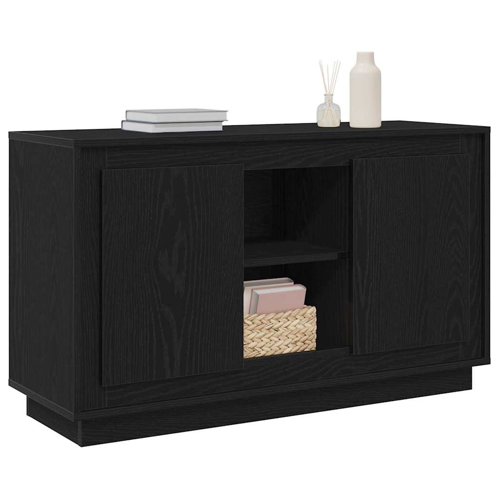 Credenza-Buffet-Armadio da cucina Rovere Nero 102 x 35 x 60 cm Legno multistrato