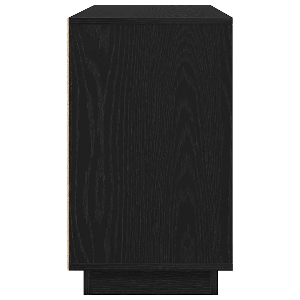 Credenza-Buffet-Armadio da cucina Rovere Nero 102 x 35 x 60 cm Legno multistrato