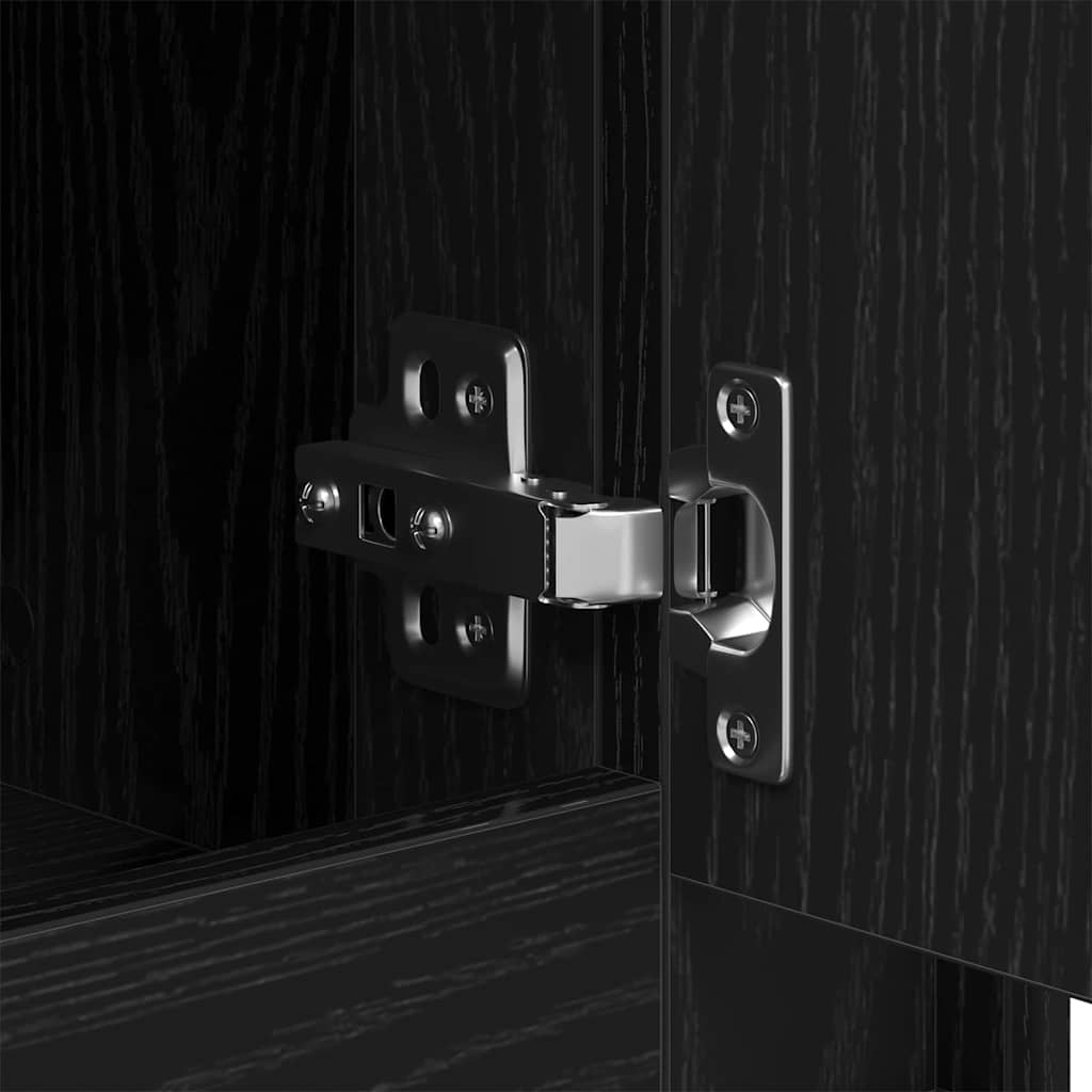 Credenza Rovere nero 102 x 35 x 55 cm Legno multistrato 862816