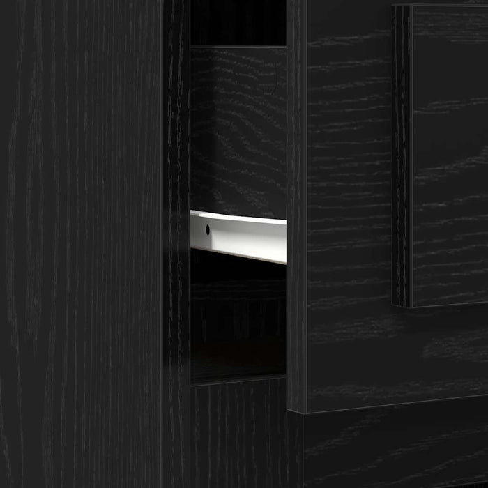 Scrivania Rovere nero 50 x 115 x 75 cm Legno multistrato 862824