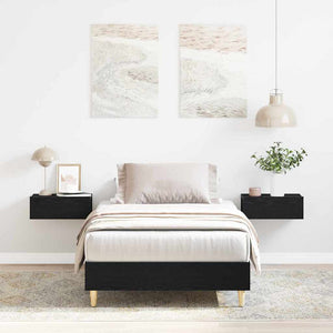 Struttura del letto Rovere nero 90 x 200 cm Legno multistrato 862850