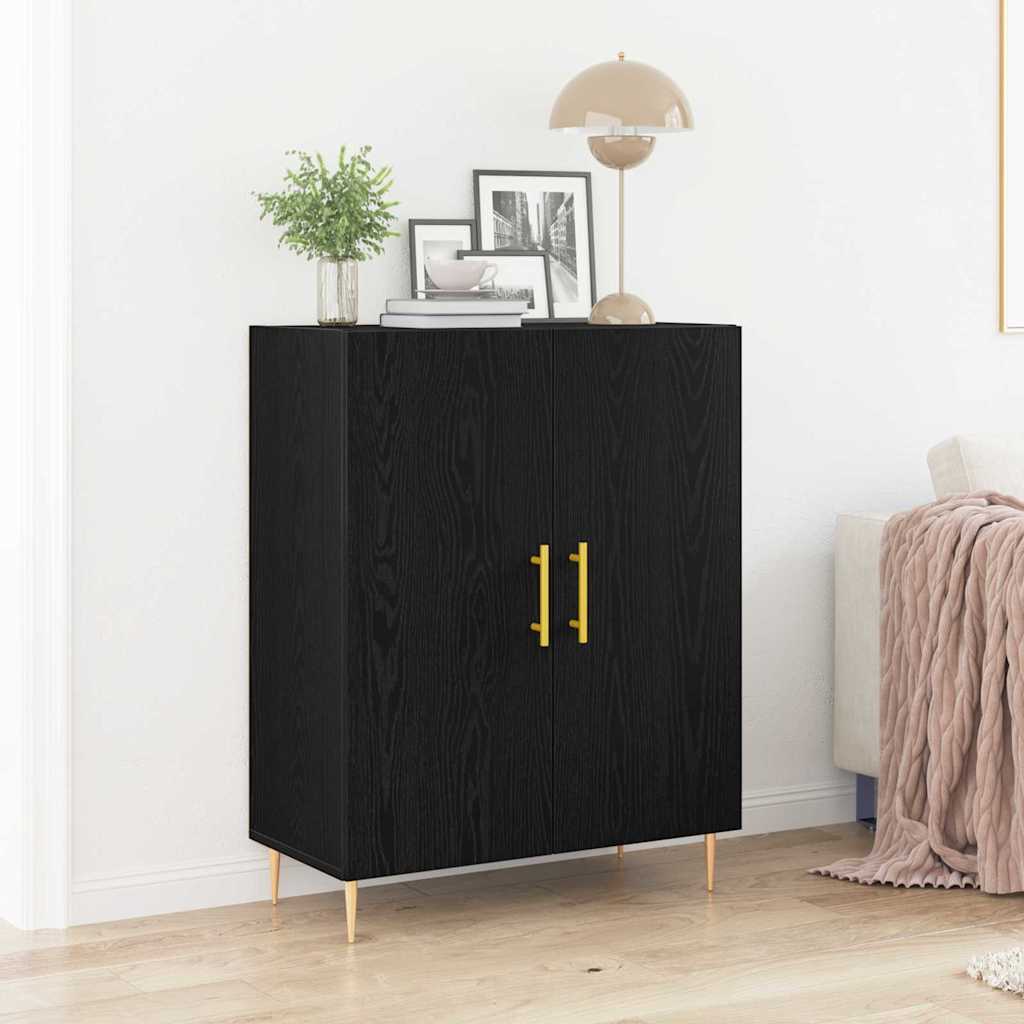 Credenza Rovere nero 69.5 x 34 x 90 cm Legno multistrato 862872