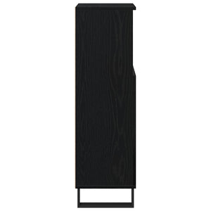 Mobile da Bagno Rovere nero 30 x 30 x 100 cm Legno multistrato 862886