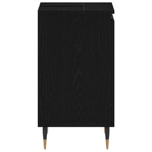 Mobiletto per Lavabo con porta Rovere Nero 58 x 33 x 60 cm 862887