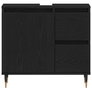 Mobile da Bagno Rovere nero 65 x 33 x 60 cm Legno multistrato 862890