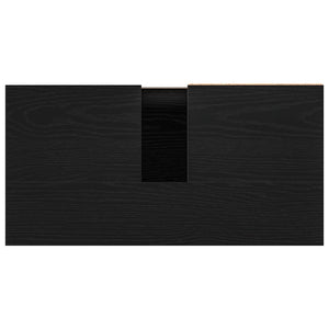 Mobiletto per Lavabo con cassetto Rovere Nero 65 x 33 x 60 cm 862891