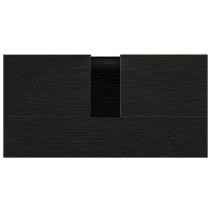 Mobiletto per Lavabo con cassetto Rovere Nero 65 x 33 x 60 cm 862891