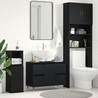 Mobile Lavabo Rovere Nero 80 x 33 x 60 cm Legno multistrato 862893