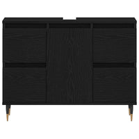 Mobile Lavabo Rovere Nero 80 x 33 x 60 cm Legno multistrato 862893