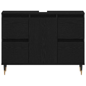 Mobile Lavabo Rovere Nero 80 x 33 x 60 cm Legno multistrato 862893