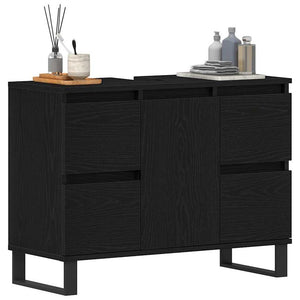 Mobile da Bagno Rovere nero 80 x 33 x 60 cm Legno multistrato 862895